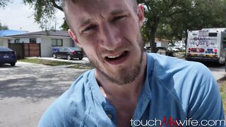 Hotwife Bribes Pissed Off Stud While Husband Watches - Cecelia Lion -