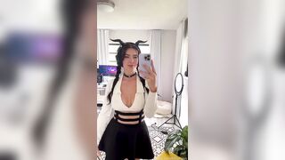 KittyPlays Deep Cleavage Sexy Skirt Fansly Set Leaked