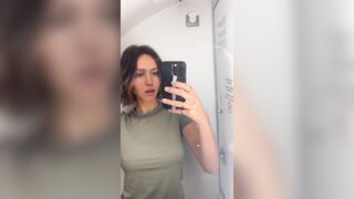 Rachel Cook Airplane Bathroom Naked Selfie Video Leaked (1)