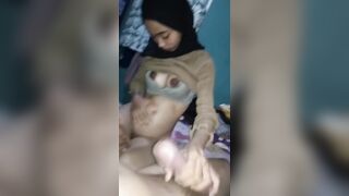 Asian Hijab Fuck Boyfriend At Home (1)