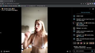 Caroline Zalog Halloween Livestream Try on Video Leaked (1)
