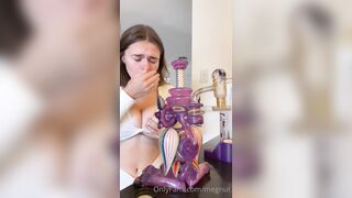 Megnutt02 Boobs Reveal While Smoking Dabs Video Leaked