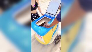 A damn fine woman is stuffing that creamy pussy of ice cream into her kinky beach cart. Flash those chilly tits, girl! - @theclassyone's Sex Reel