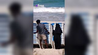 A nun is tossing her holy towel on the fuckin' beach, It's her damn version of sin-free sunbathing. Amen to that shit! - @olga.peterkova's Sex Reel