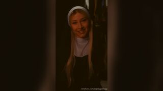 BigTittyGothEgg Blowjob Nun Role Play OnlyFans Video Leaked