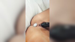 Sexy Amateur plugs tight ass and squirts cum everywhere