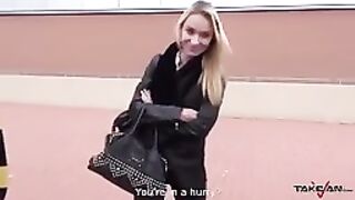 Stupid blonde easy convinced to come in van and spread legs for big dick (Angel Piaff) - Tnaflix.com