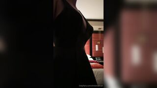 Christina Khalil Topless G-String Dress Strip Onlyfans Video Leaked
