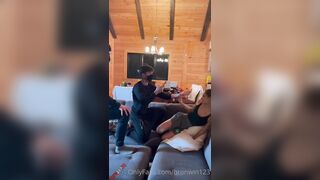 Bronwin Aurora bbg threesome on couch OnlyFans leak free video