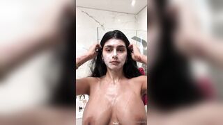 Mia Khalifa Shower Full Topless Tits Onlyfans Livestream Video - gotanynudes.com
