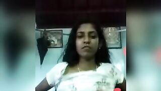 Mallu Teen Indian Showing Her Boobs To Bf On Video Call | Striptease - W05