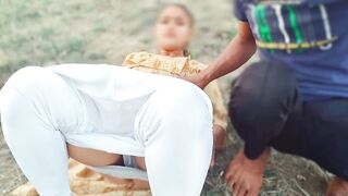 Beautiful Indian village Stepsister Suman sex in Jungle outdoor with her stepbrother, xxx video tight pussy getting fucked hindi