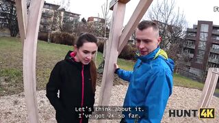 HUNT4K. Hot athlete was picked up on the street and fucked in front of her BF in stranger's car