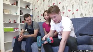 Assfucked For New Tools In Front Her Boyfriend