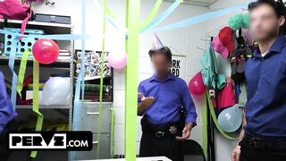 She Has a Choice: Go to Jail or Get Fucked by Five Big Dicks