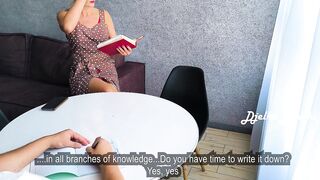 A Strict Teacher came to a naughty Student to Study at the request of his Step Dad - Djelka Bianki