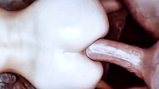 Anal sex amateur! Teacher breaks the ass of a young college student. Audio in Spanish. Her ass gets fucked by a big cock doggystyle, bitch white girl