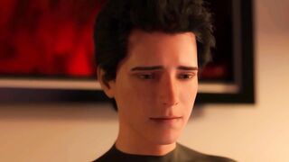 3D Handjob went wrong - Hot animation pussy sex with a curvy milf, where guy cum on boobs