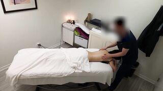 Petite Japanese girl was seduced, and fucked twice during massage