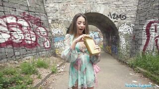 Public Agent - Real hard sex with sexy brunette outdoors