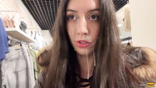 Cumwalk in Public Shopping Mall