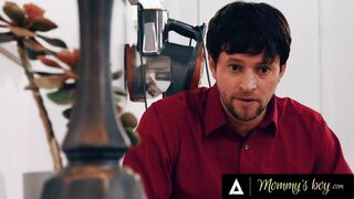 MOMMY'S BOY - Stuck Nanny Riley Jacobs Is Destroyed By Her Boss' Fat Cock While His Wife Is Close By - Petite Deepthroat