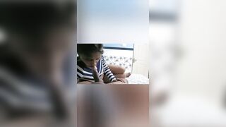 Collage Girlfriend Alone at Home