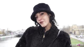 GERMAN SCOUT - Crazy Skinny Goth Girl Brisen Love Rough Fuck At Porn Casting