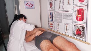 Patient's erection right in front of the nurse