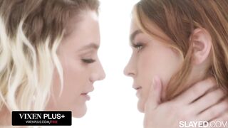 SLAYED Flawless Petite Duo Kenna James And Della Cate Have Intense Lesbian Sex