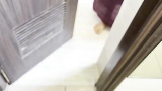 Saw bhabhi changing clothes and peeing, she caught me and Fucking Her In Doggy