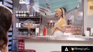 MOMMY'S GIRL - MILF Serene Siren’s Rough Scissoring & Face Fuck Spark Cute Alexis Tae’s Lesbian Lust