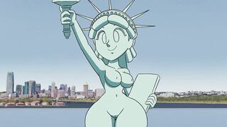 4th of July Hentai Cartoon - Sexy Statue of Liberty