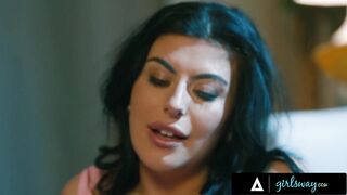 GIRLSWAY - Shocked River Lynn Caught Stepmom Annie King Having An Affair With Her Bestie Gal Ritchie