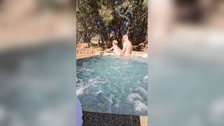 Milf holiday public jacuzzi fuck and cumshot