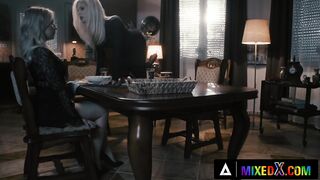 MIXEDX - Two Gorgeous Lesbian Hard Scissoring In Hot Sex Scene - Candee Licious