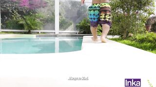 My Colombian stepsister with a perfect vagina plays and excites me for being a dwarf