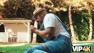 VIP4K. Beautiful brunette just wanted to help, but..