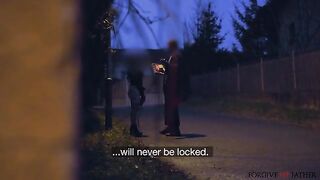 Railed In Catwoman Mask In A Van