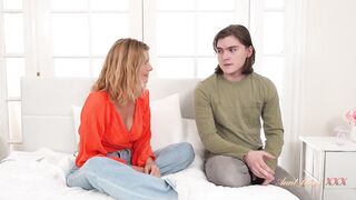 Aunt Judy's XXX - 50yo Mature Stepmom Reya Lovenlight Lets Her Stepson Pay His Debt in Cum