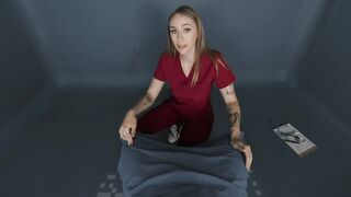 Angel Youngs - Sexy Big Tits Nurse Examines Your Massive Cock