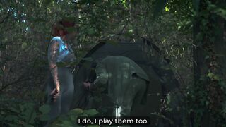 Stepmom shares a bed with her stepson in the woods — from hot masturbation to cream pie!