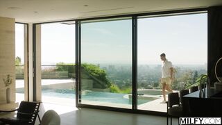 MILFY Horny Trophy Wife Piper Press Kicks Out Hubby For Pool Boy's Huge Cock