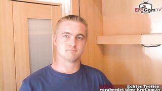 Real amateur couple casting with german teen and stranger User