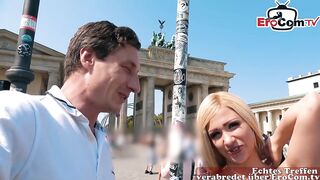 Casting mit deutschen blonden Model Studentin