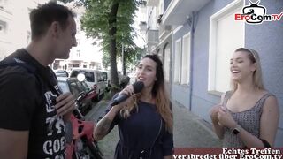 German reporter picks up guy and girl for public sex date