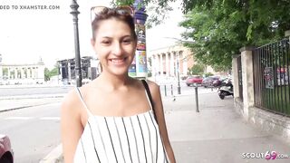 GERMAN SCOUT - CUTE LATINA TEEN TALK TO FUCK AT STREET CAST