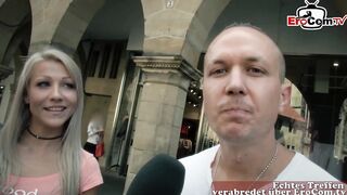 EroCom Casting for german First time Threesome with camera