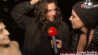 Casting on Street with german young amateur teen and tourist
