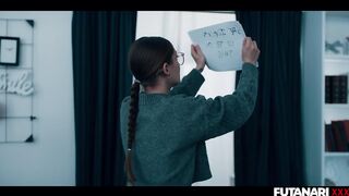 Futa Lesbian Stepsisters - Tgirl Shemale Fucks & Creampies Nerdy Blonde Girl